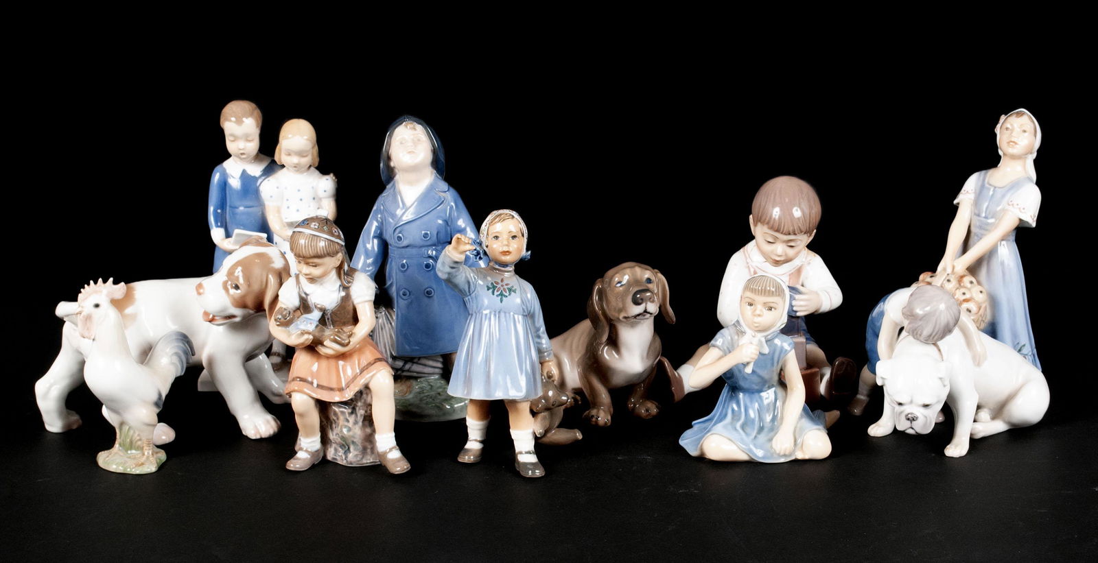 ELEVEN PORCELAIN FIGURINES INCLUDING DAHL JENSEN (1 of 6)