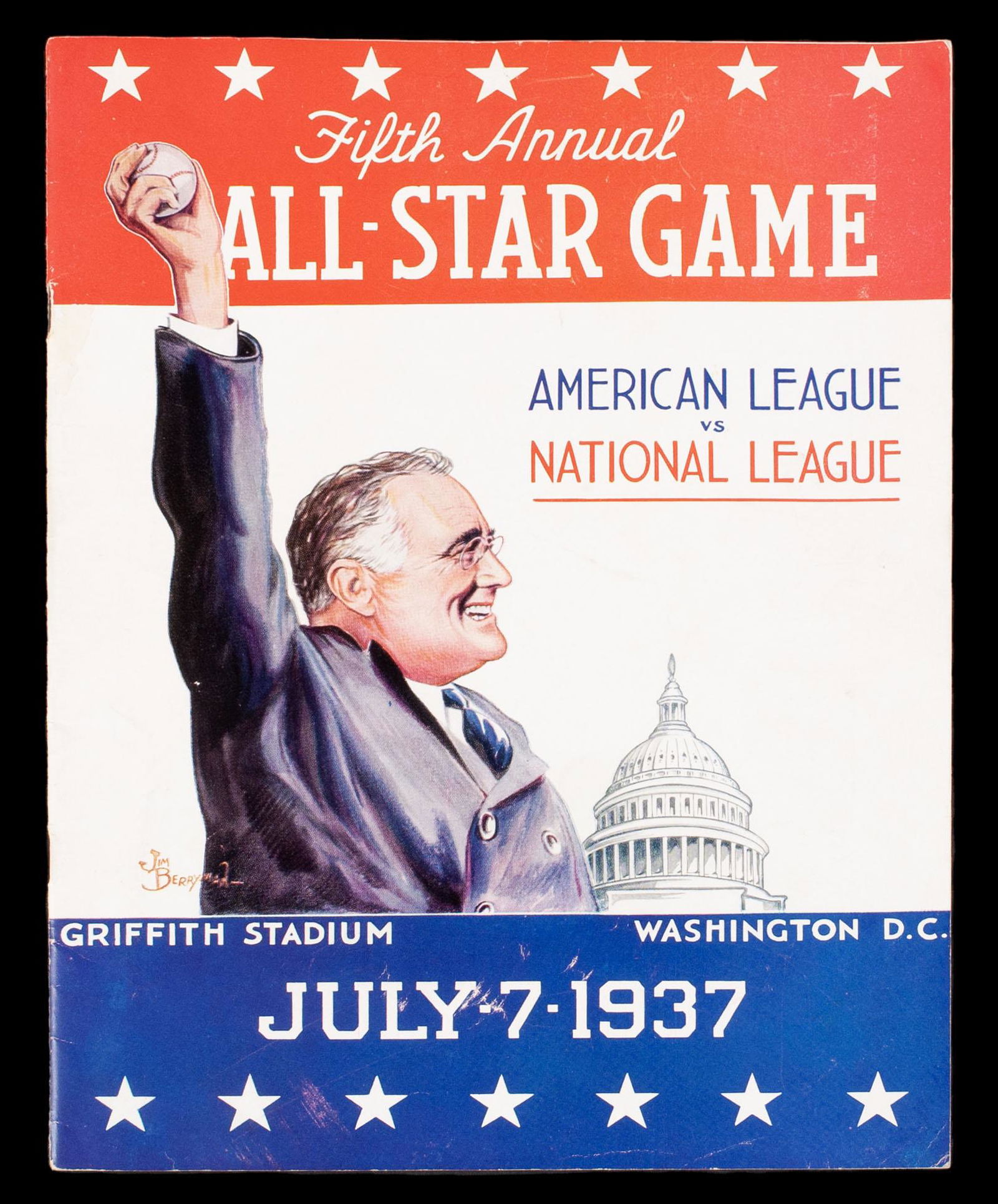 JOE MEDWICK'S 1937 MAJOR LEAGUE BASEBALL ALL STAR PROGRAM (1 of 7)