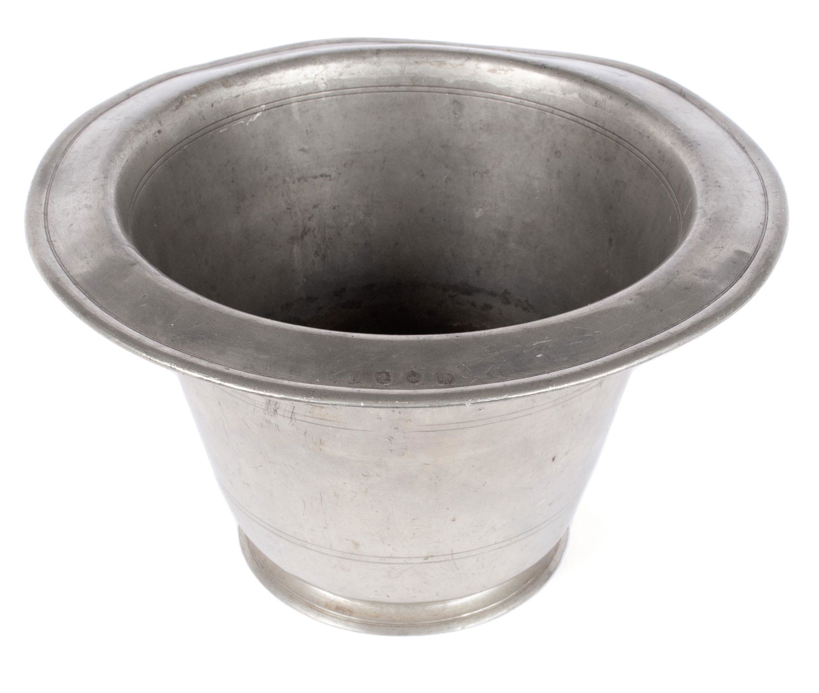 PEWTER COMMODE POT BY JOHN BIRCH AND WILLIAM VILLERS (1 of 6)