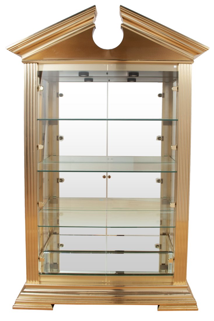 BRASS & GLASS DISPLAY CASE (1 of 6)
