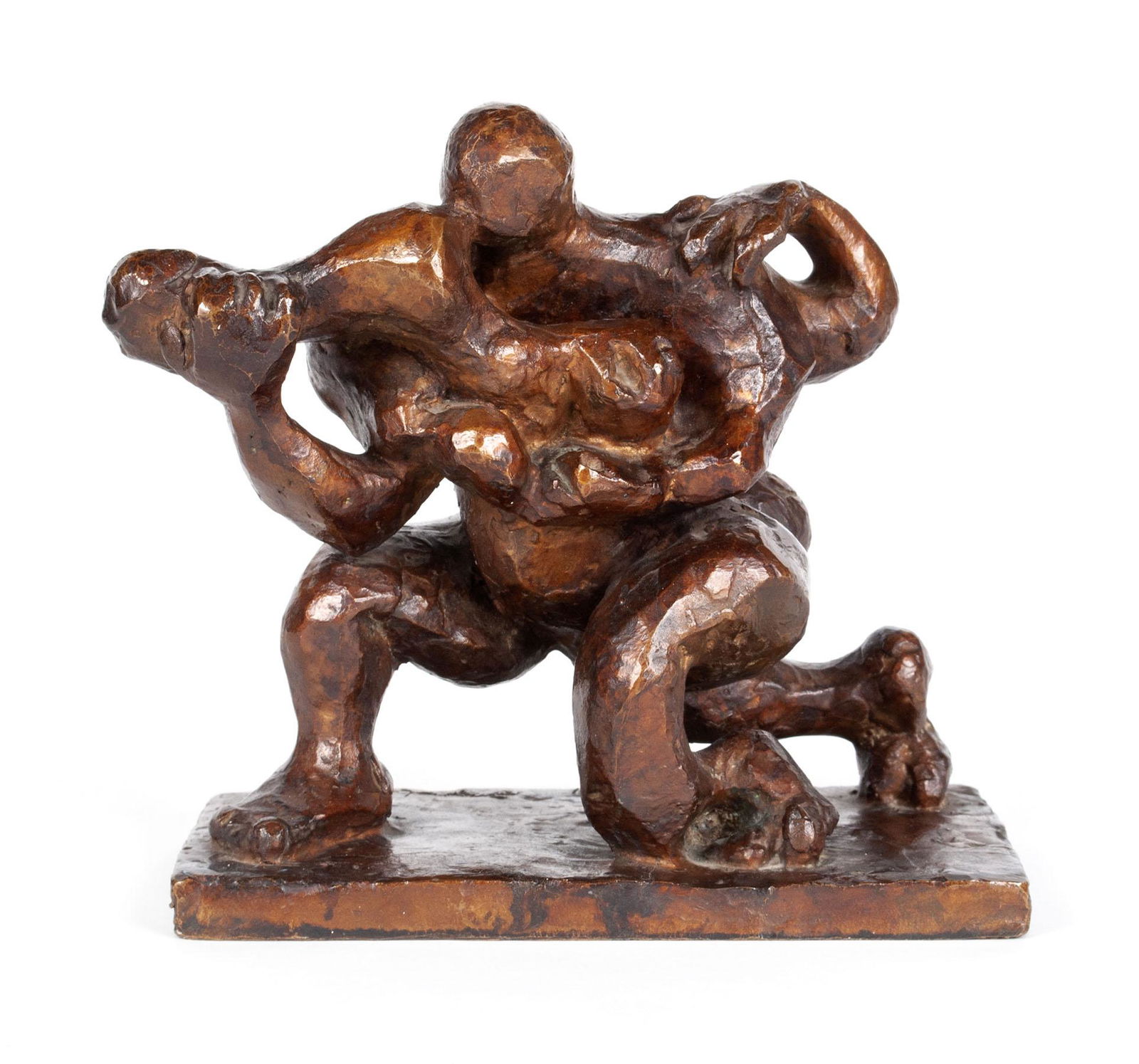 JACQUES LIPCHITZ (LITHUANIAN, 1891-1973): Jacques LipchitzLithuanian, 1891-1973Couple IIBronze, signed to base, thumbprint, edition 3/7Conceived in 1947, executed by 1948, two figures entwined in the style of the artist's Variations on the Th