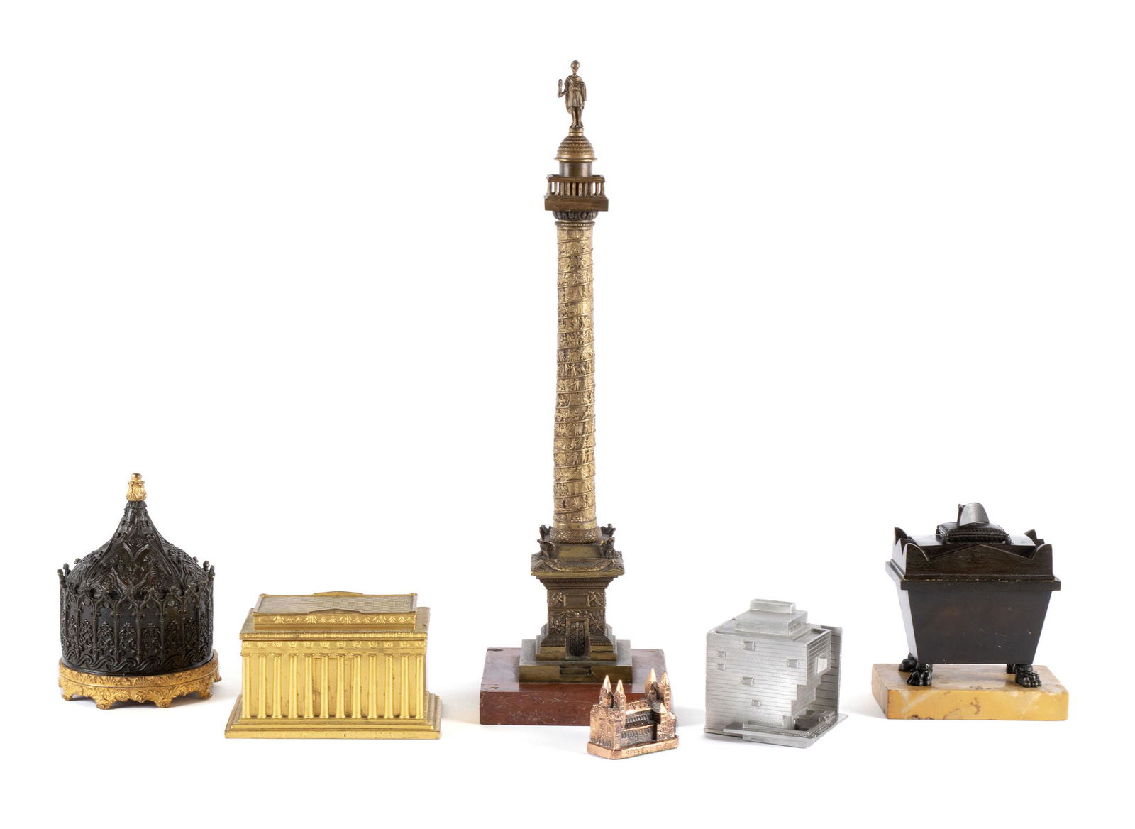 FIVE DESKTOP MONUMENT REPLICAS (1 of 10)