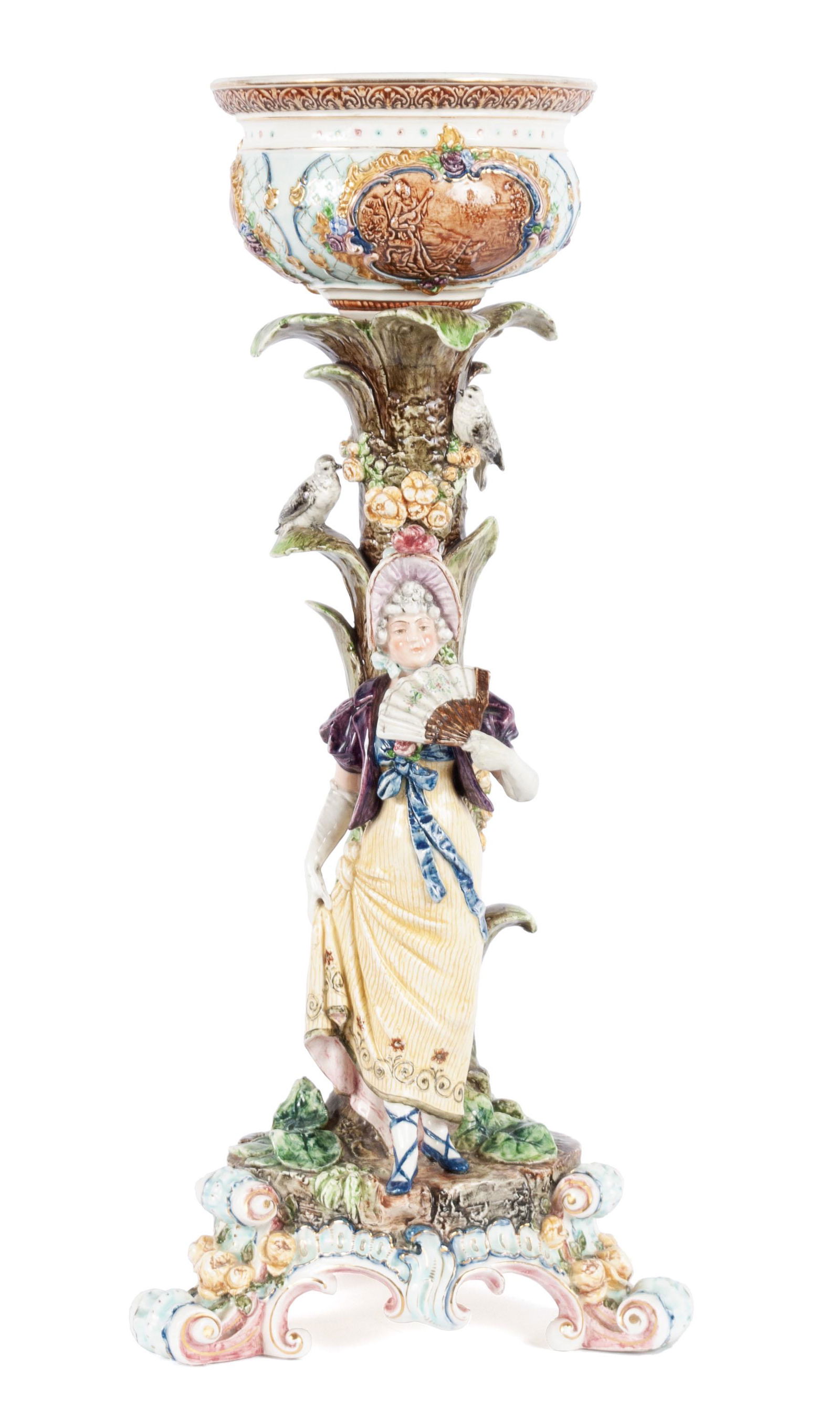FIGURAL MAJOLICA CENTER COMPOTE (1 of 10)