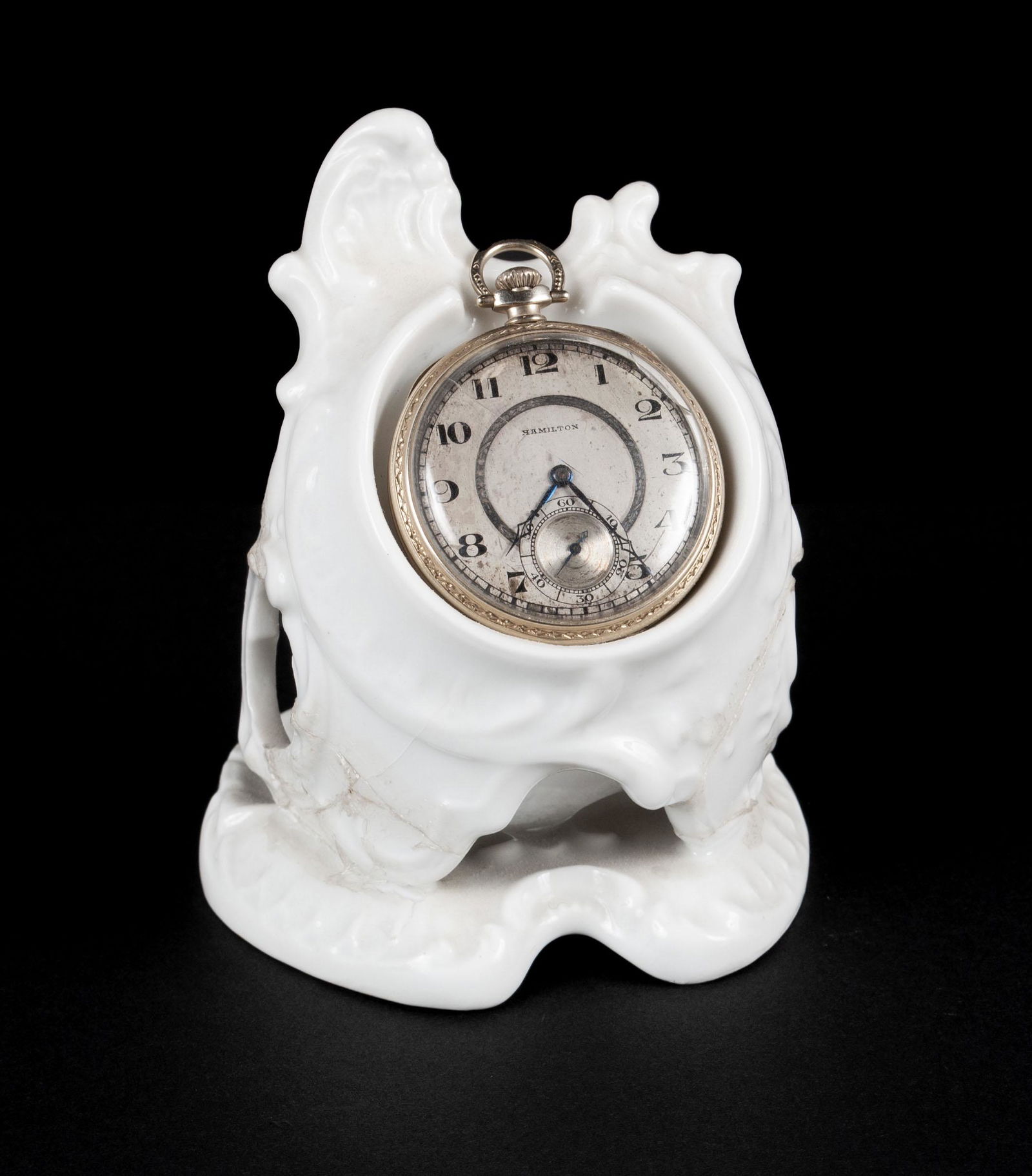 WHITE GOLD HAMILTON POCKETWATCH (1 of 12)