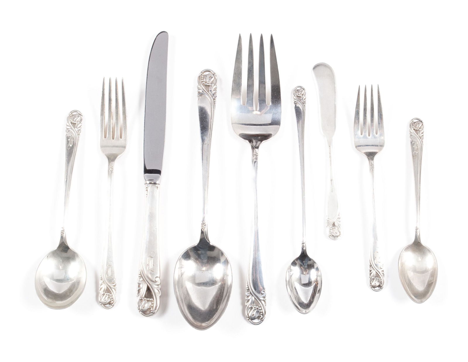 INTERNATIONAL STERLING CO. 'SPRING GLORY' FLATWARE SERVICE (1 of 9)