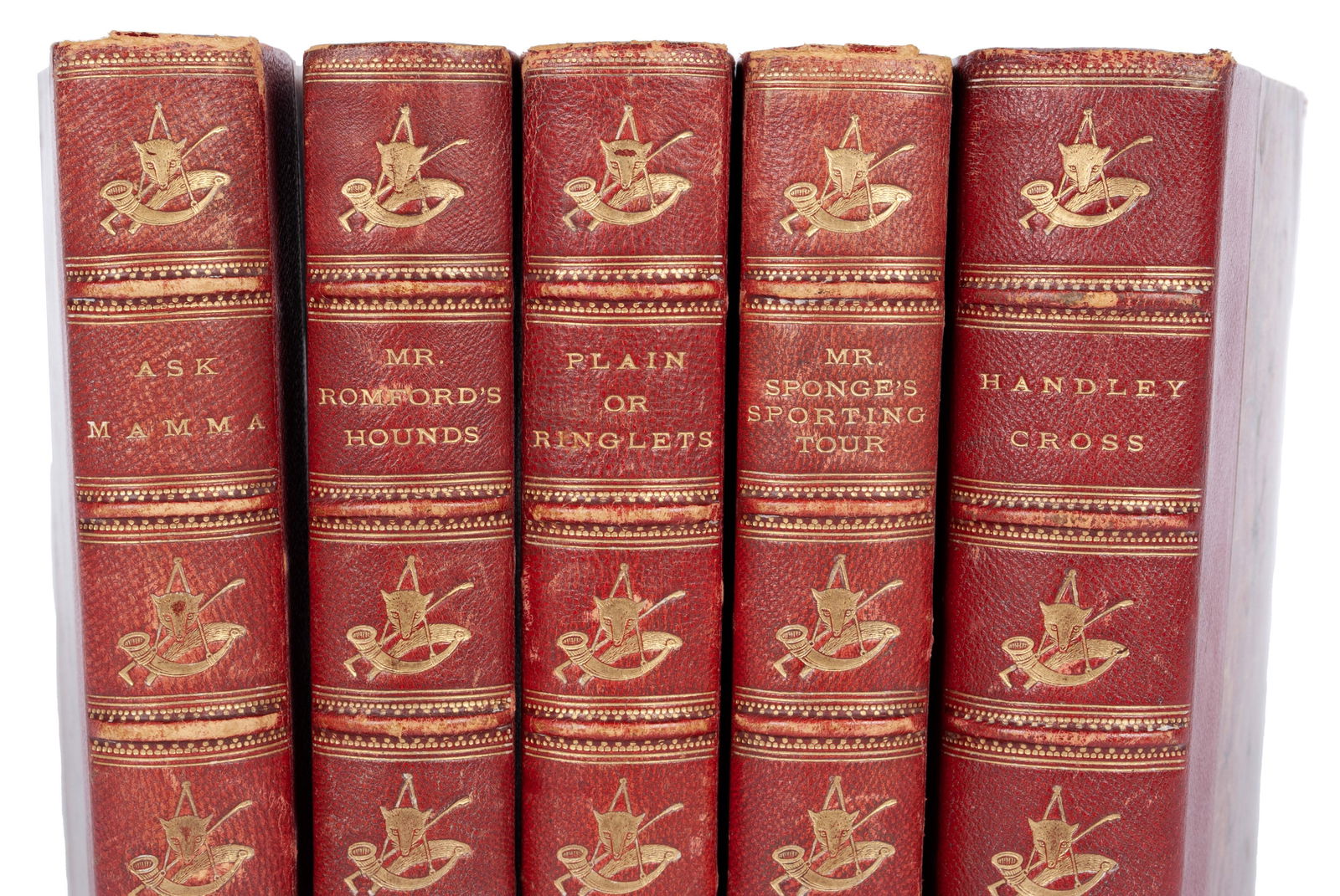 FIVE NOVELS OF ROBERT SMITH SURTEES: FIVE NOVELS OF ROBERT SMITH SURTEESBradbury, Agnew, & Co. Limd., London. Sporting novels illustrated by John Leech and H. K. Browne. Titles include Ask Mamma, Mr. Ramford's Hounds, Mr. Sponge's Sporti