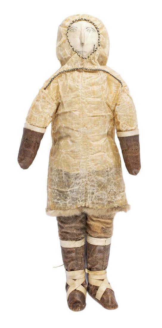 AN INUIT DOLL OUTFITTED IN VELLUM PARKA (1 of 9)