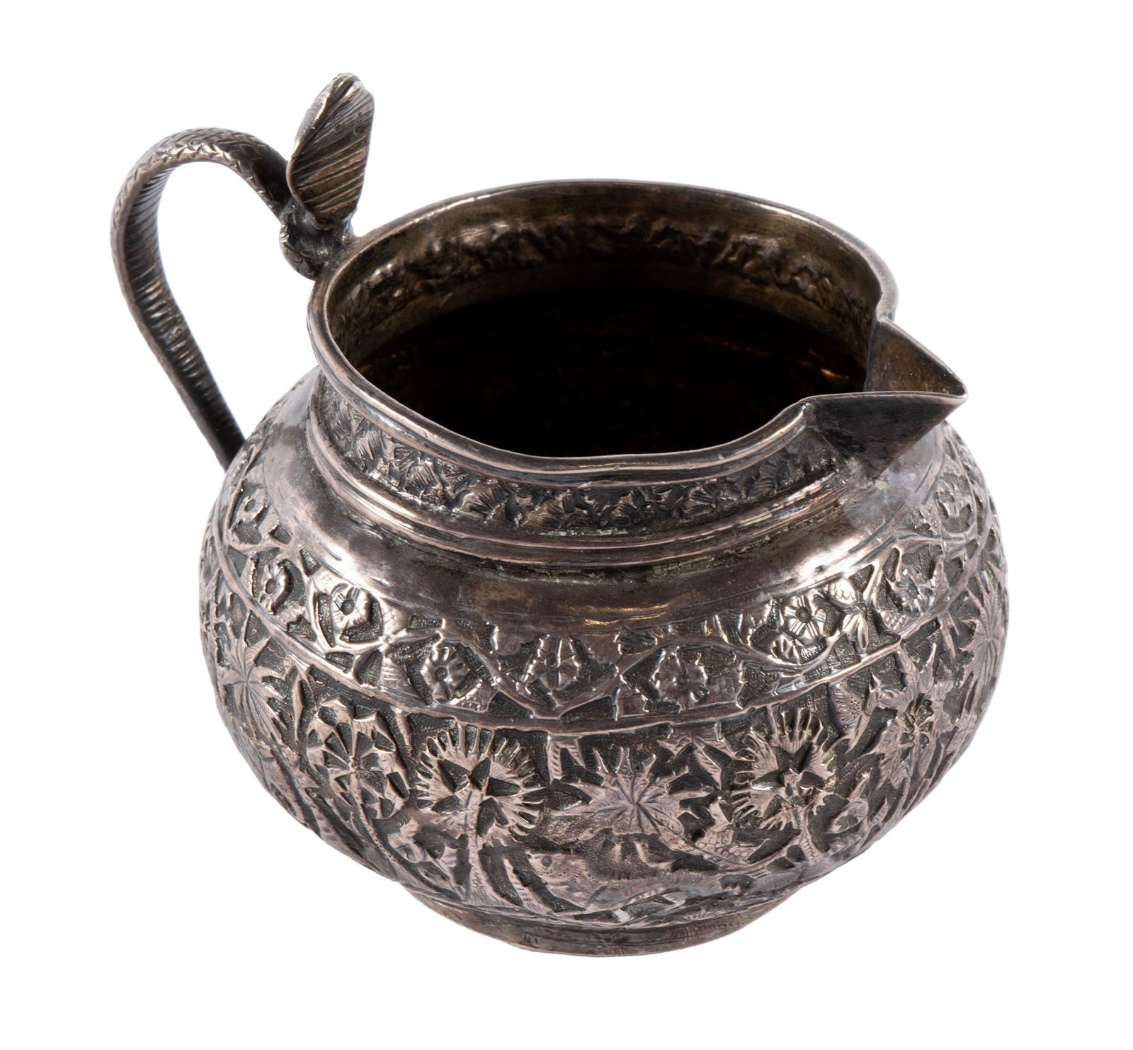 SIAM REPOUSSE SILVER CREAMER (1 of 8)