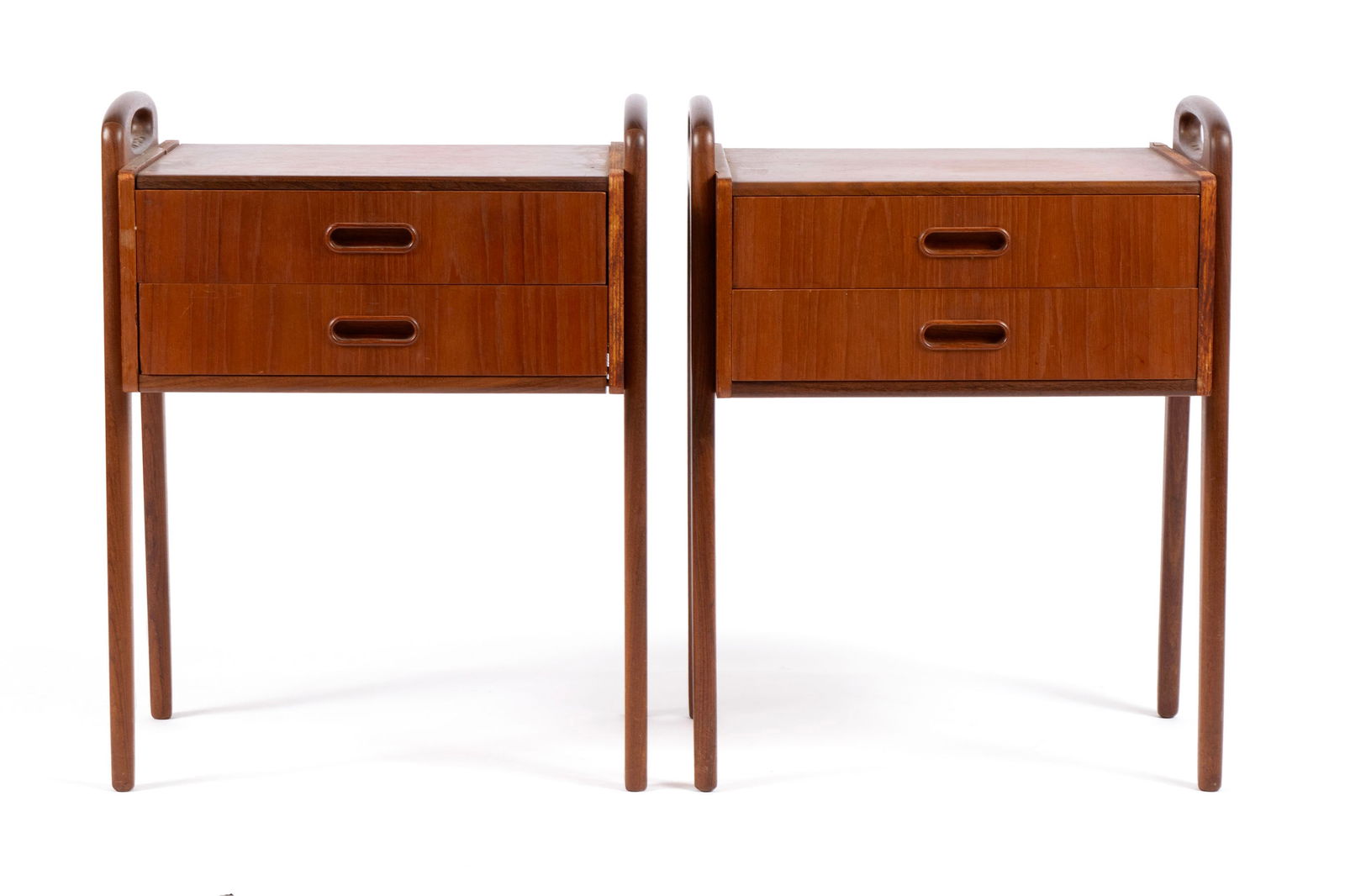 PAIR OF MCM TWO-DRAWER SIDE TABLES (1 of 12)
