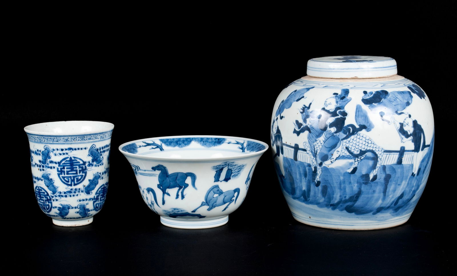 BLUE AND WHITE PORCELAIN TRIO (1 of 11)