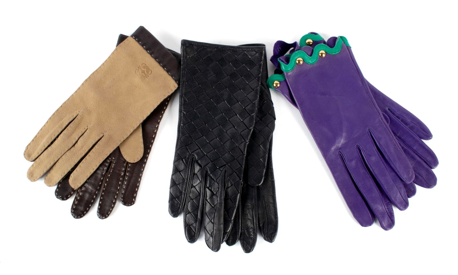 THREE PAIRS OF DESIGNER GLOVES (1 of 14)