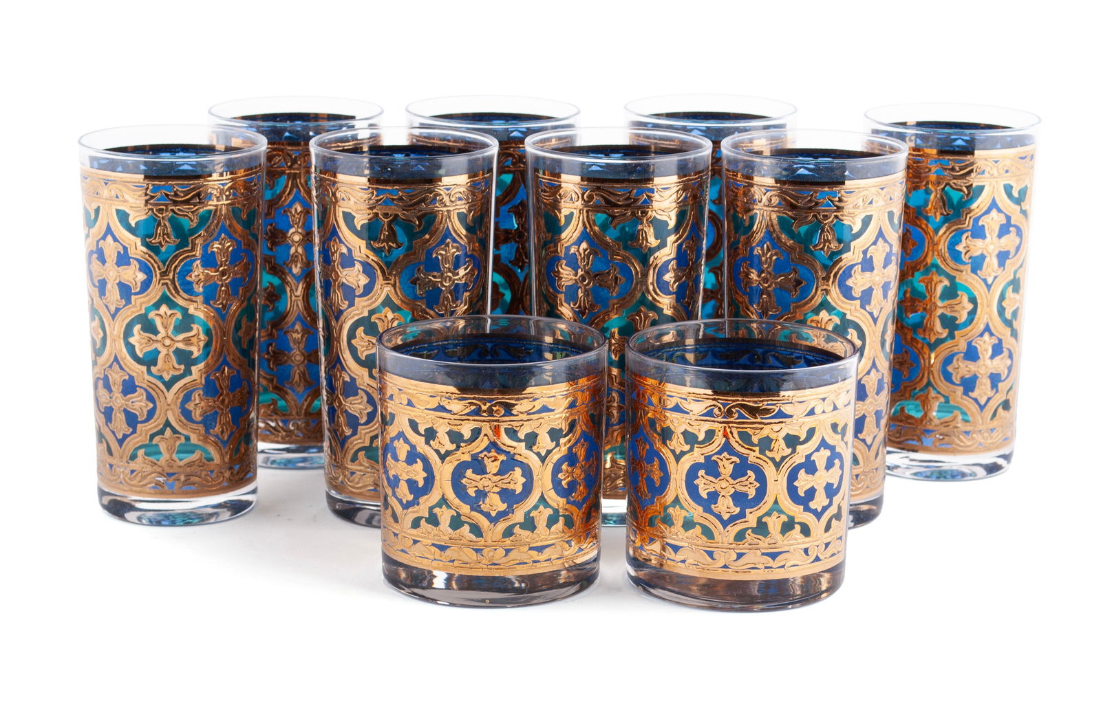 GEORGES BRIARD GOLD-MOUNTED COCKTAIL SET (1 of 8)