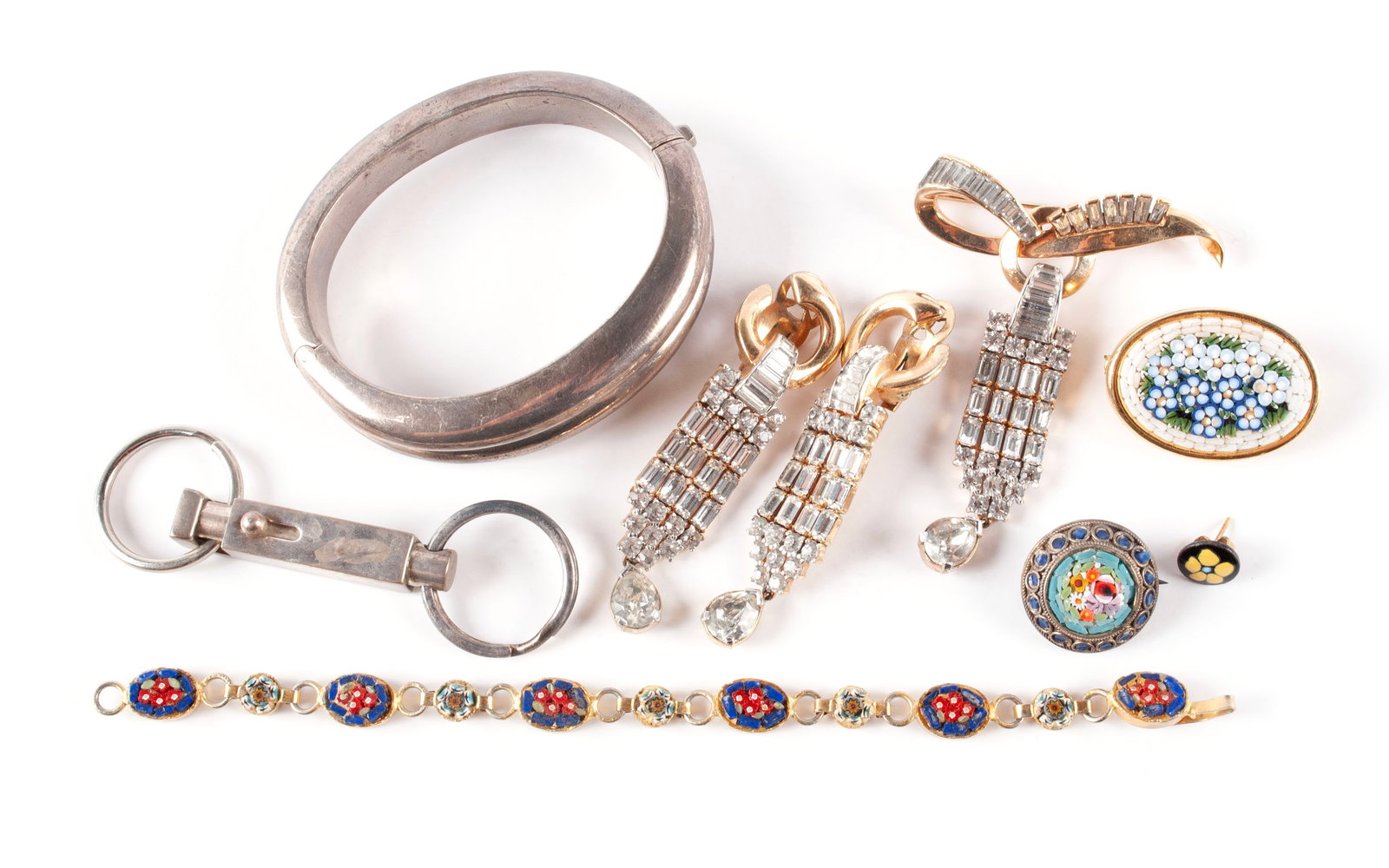 A SELECTION OF DESIGNER STERLING AND MICRO-MOSAIC (1 of 6)