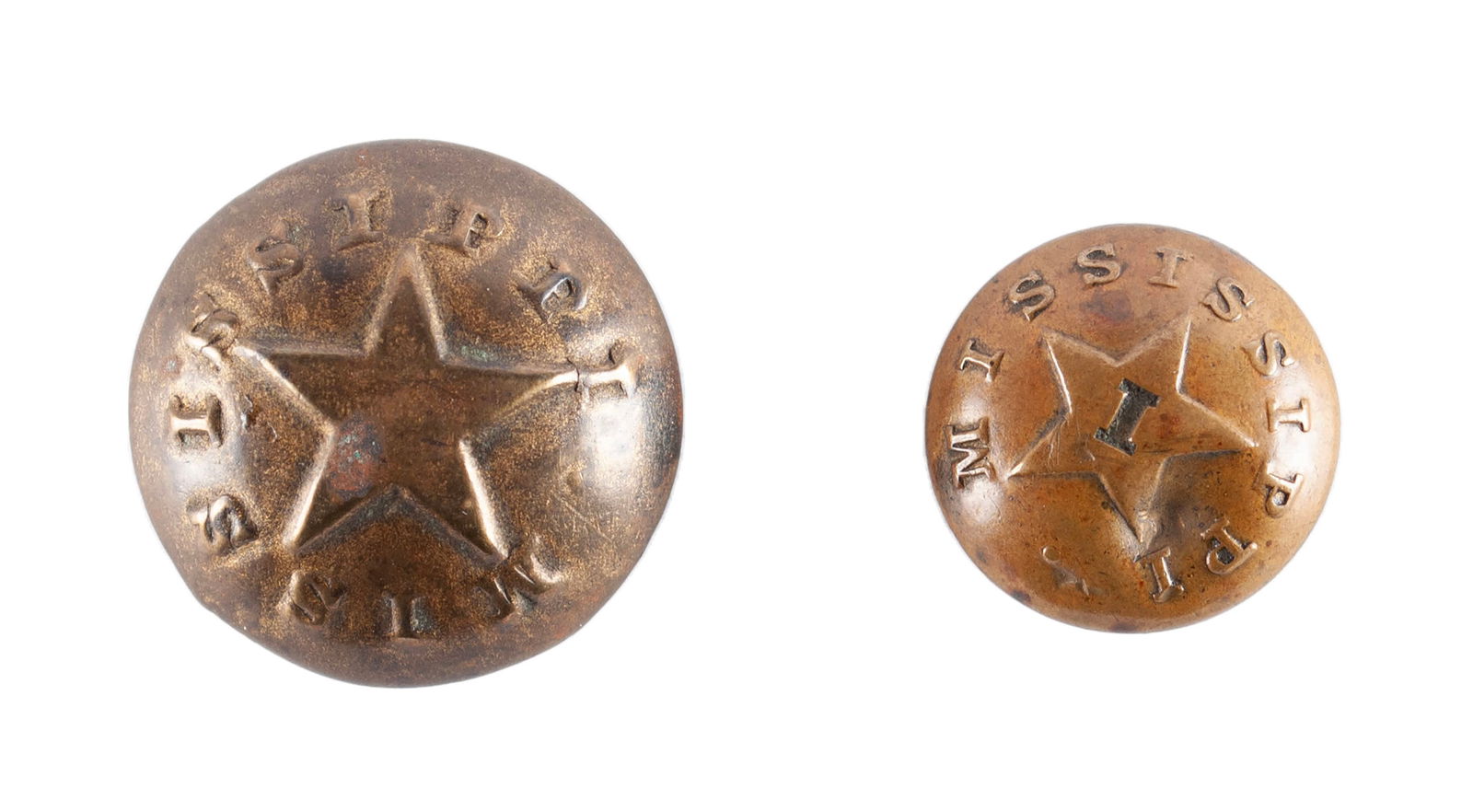 TWO CIVIL WAR ERA MISSISSIPPI STATE BUTTONS (1 of 8)