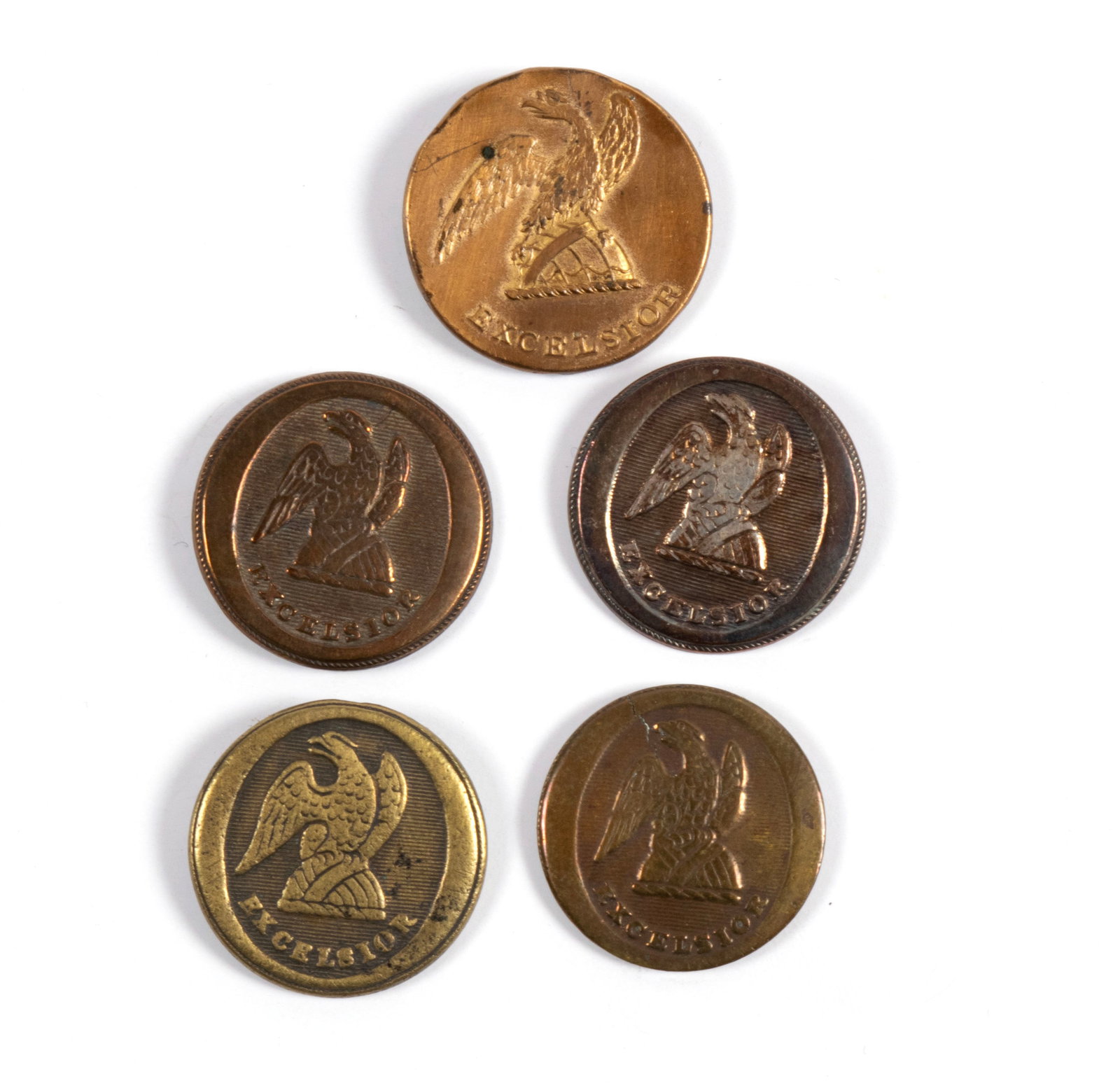 FIVE NEW YORK "EXCELSIOR" MILITIA BUTTONS (1 of 4)