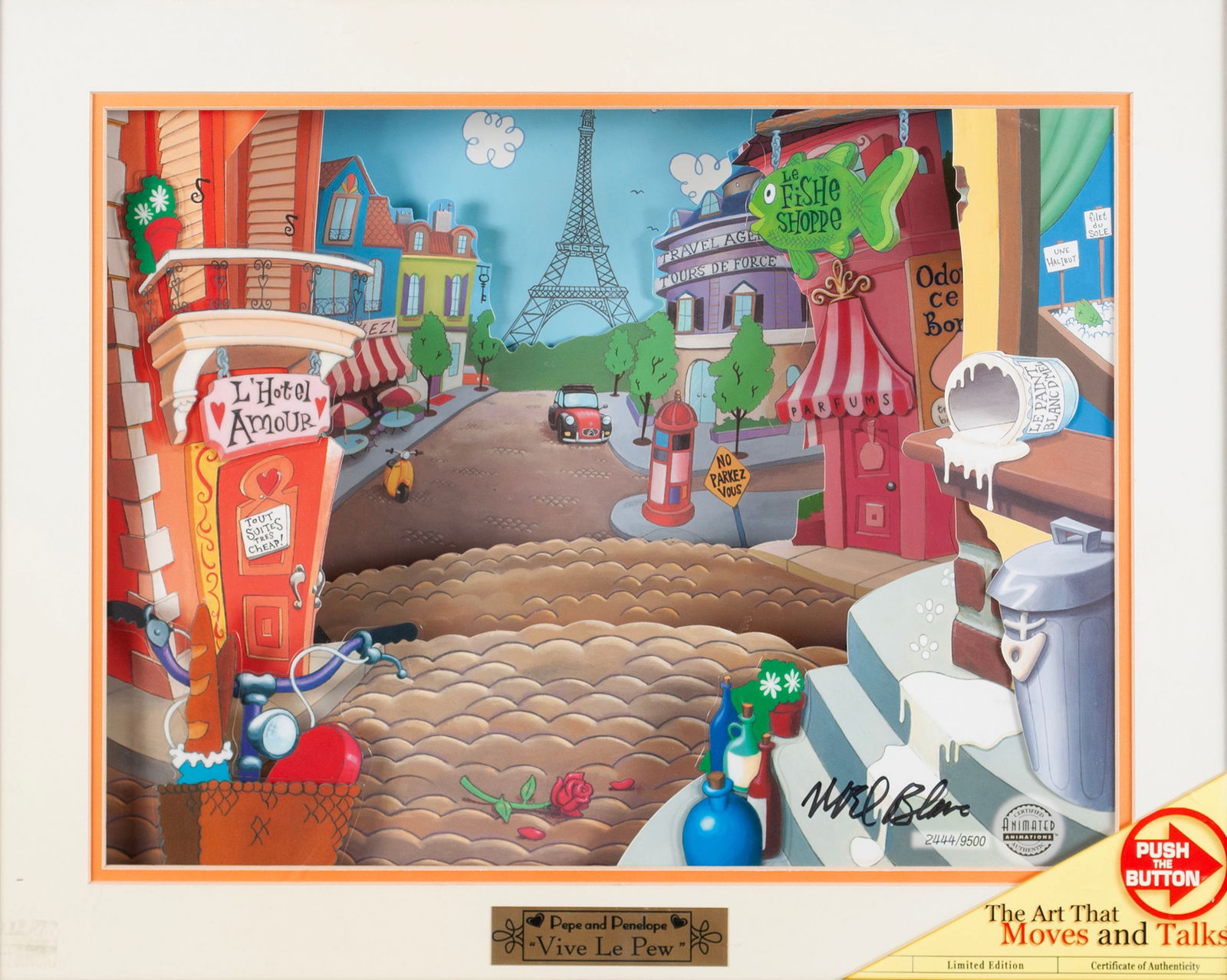 MEL BLANC SIGNED WARNER BROS. 'ANIMATED ANIMATION' CELL ART (1 of 9)