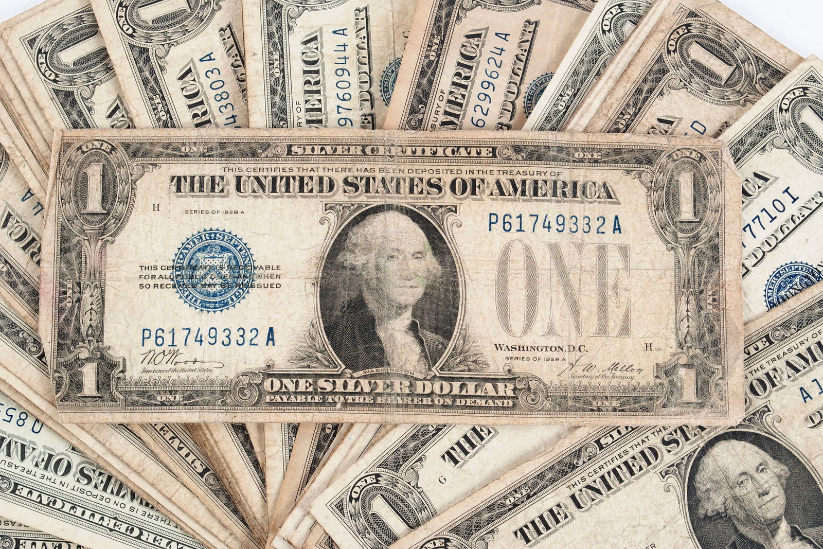 THIRTY-FOUR U.S. ONE DOLLAR SILVER CERTIFICATE NOTES (1 of 4)