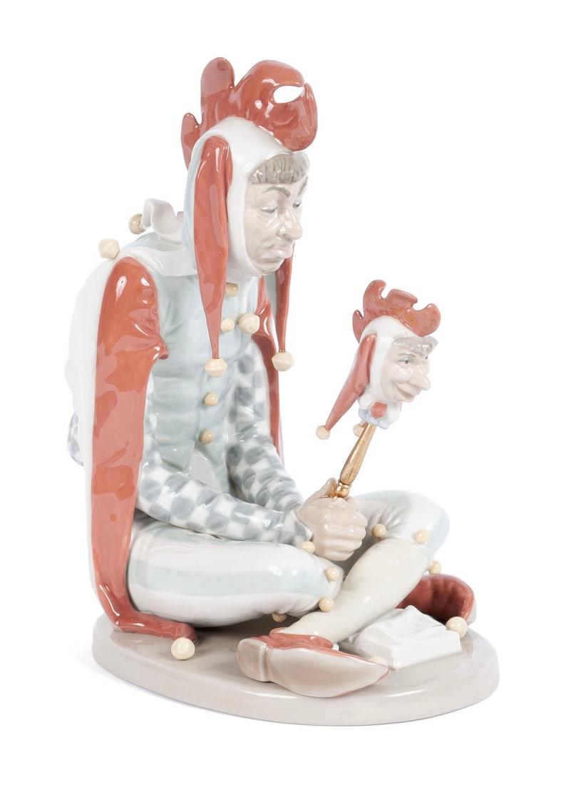 NORMAN ROCKWELL'S  COURT JESTER  LLADRO CLOWN (1 of 9)