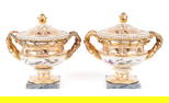 PAIR CHAMBERLAIN WORCESTER ICE PAILS WITH LIDS AND LINERS