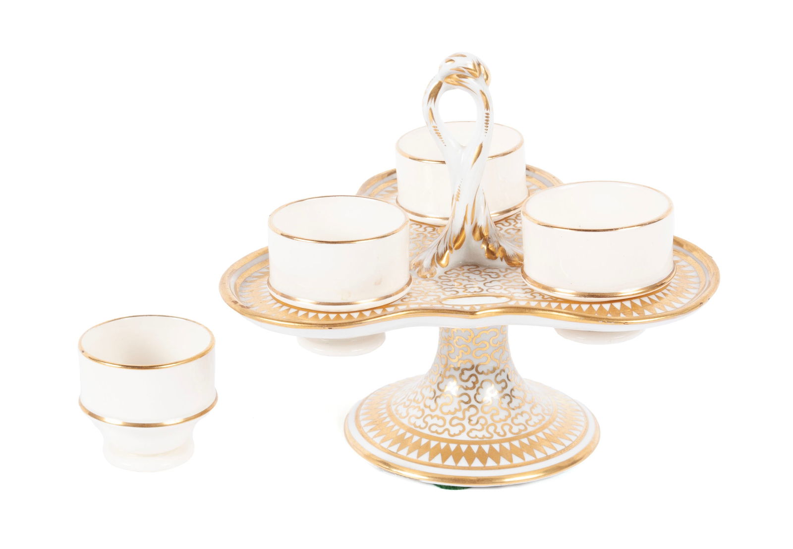 WORCESTER 'GILT SEAWEED' EGG STAND (1 of 5)