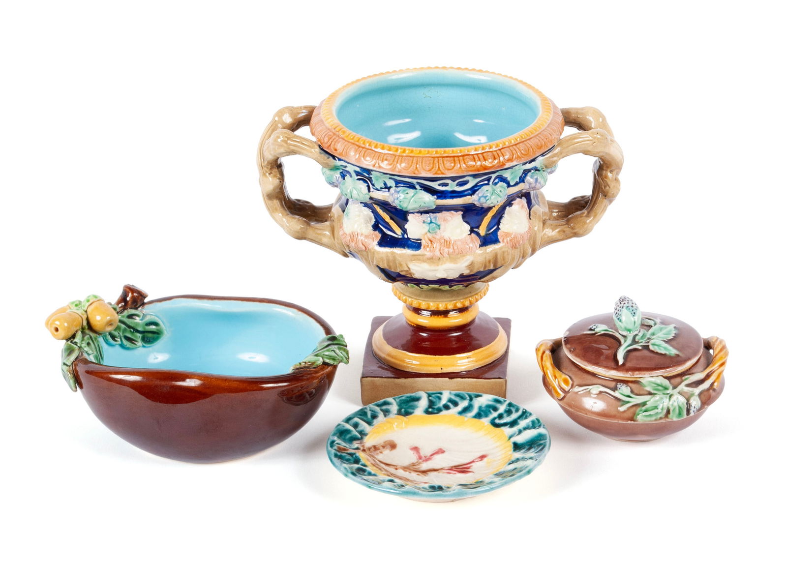 COLLECTION OF MINIATURE MAJOLICA (1 of 9)