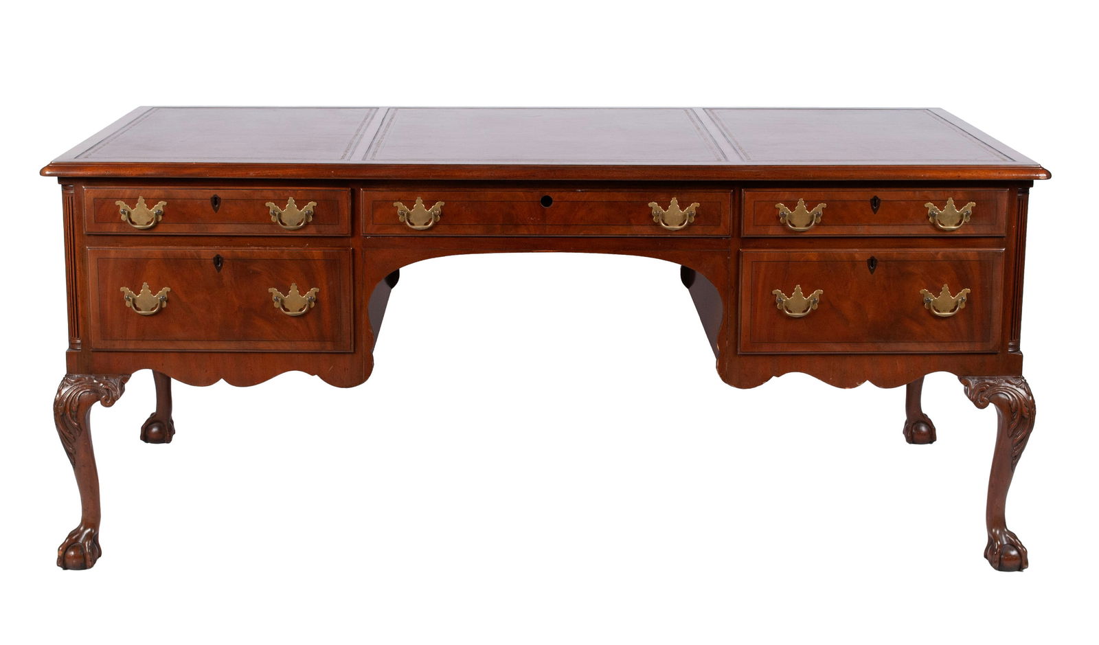 KITTINGER CHIPPENDALE STYLE DESK (1 of 9)