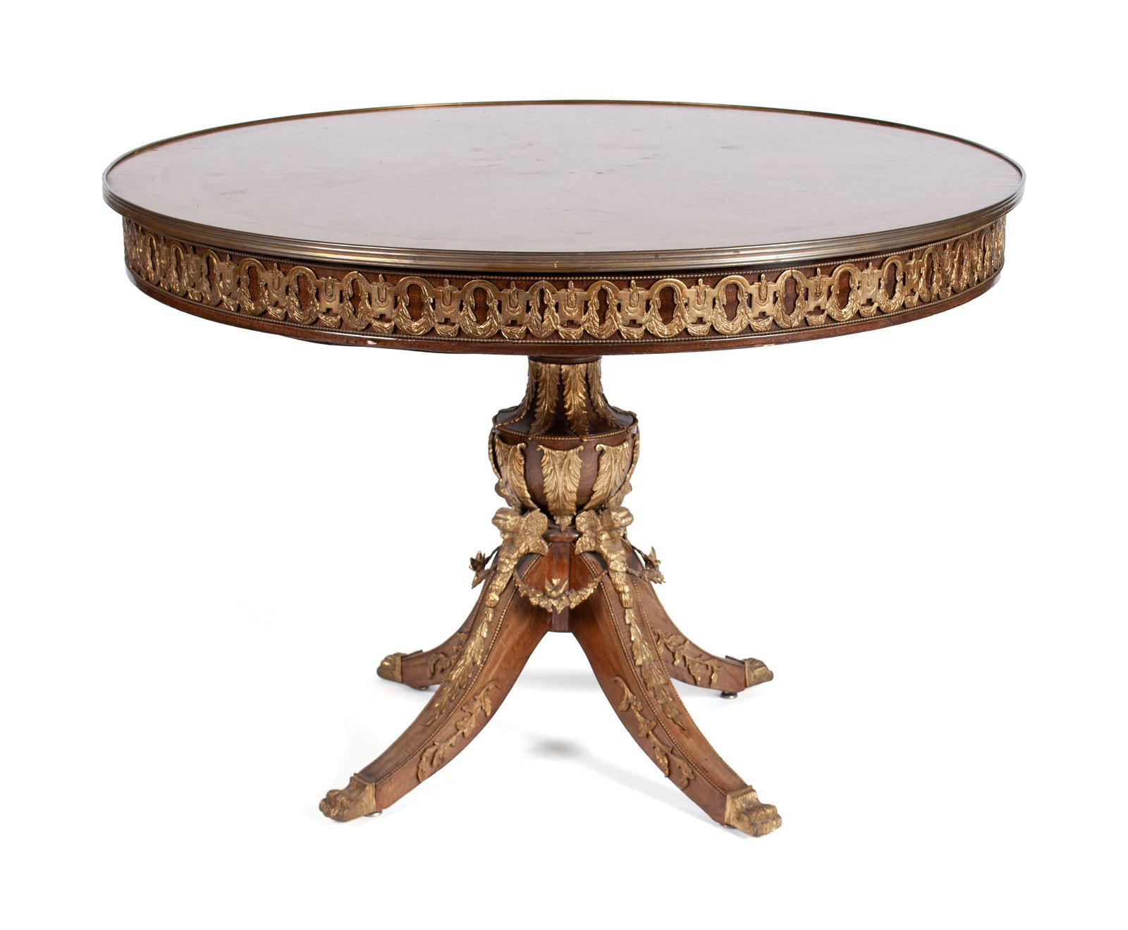 CONTINENTAL ORMOLU MOUNTED CIRCULAR CENTER TABLE (1 of 10)