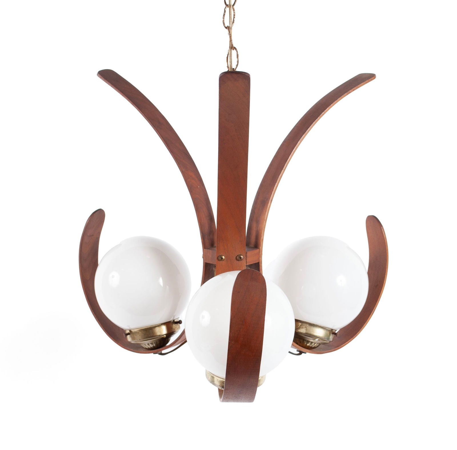 THREE LIGHT MCM CHANDELIER (1 of 8)