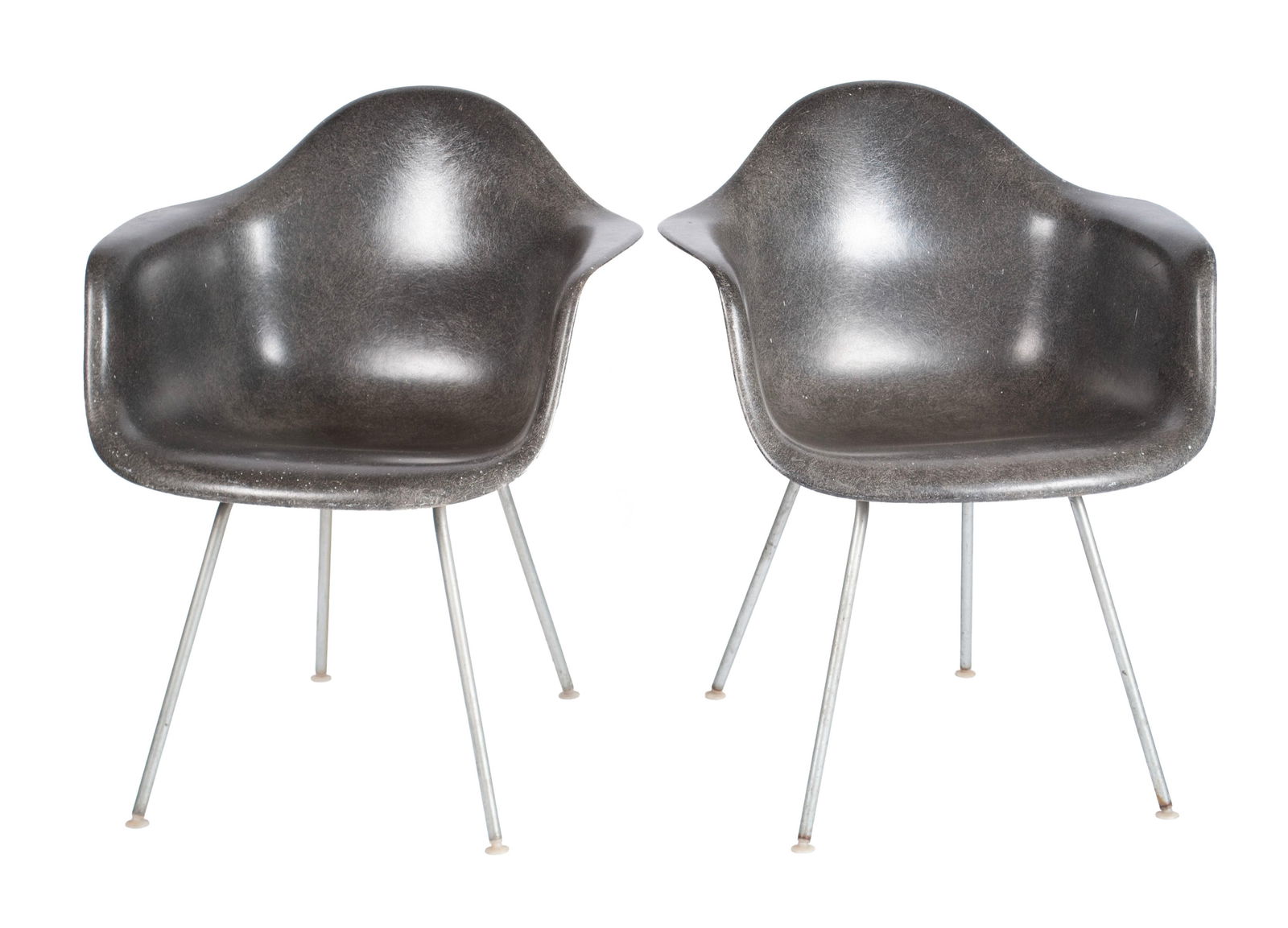 PAIR OF CHARLES AND RAY EAMES FOR HERMAN MILLER FIBERGLASS ARMCHAIRS (1 of 4)