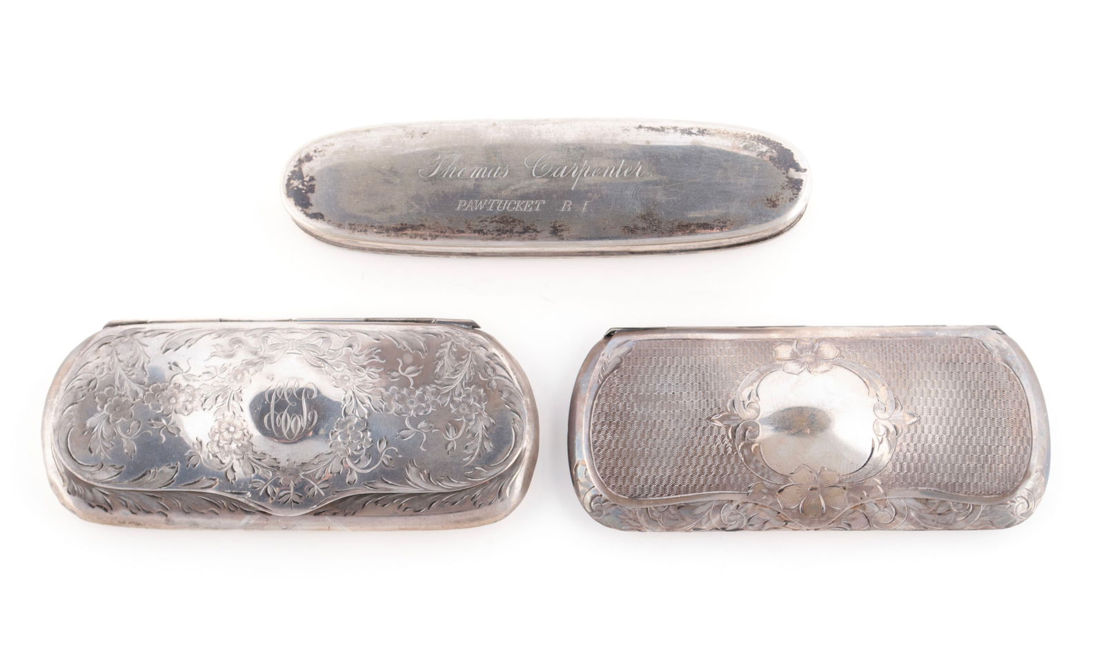 THREE SILVER EYEGLASS CASES (1 of 10)