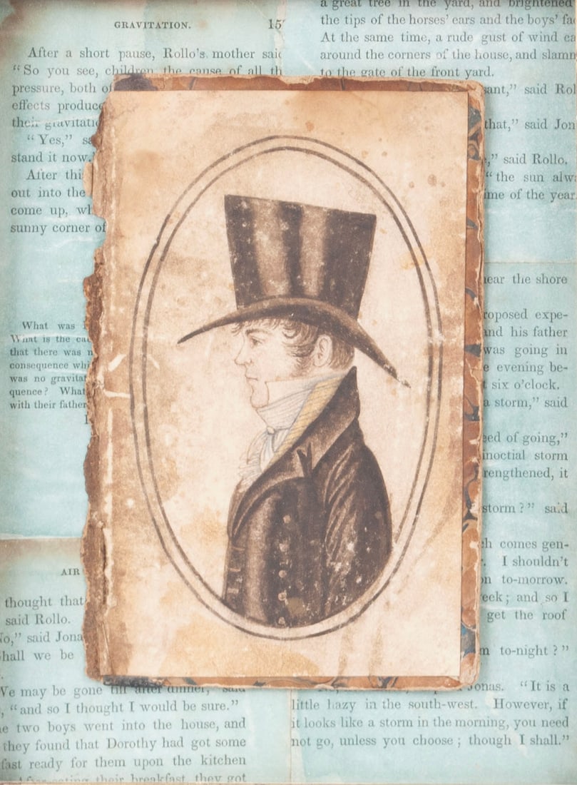 FRAMED WATERCOLOR ON BOOKPLATE (1 of 6)