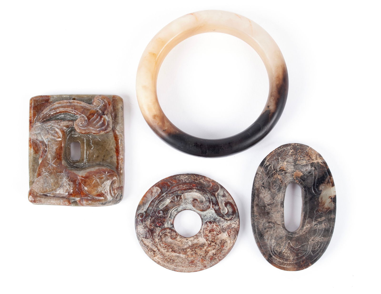 FOUR CHINESE JADE ORNAMENTS (1 of 5)