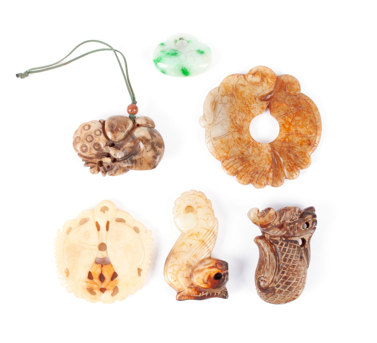 SIX CHINESE JADE PENDANTS (1 of 4)