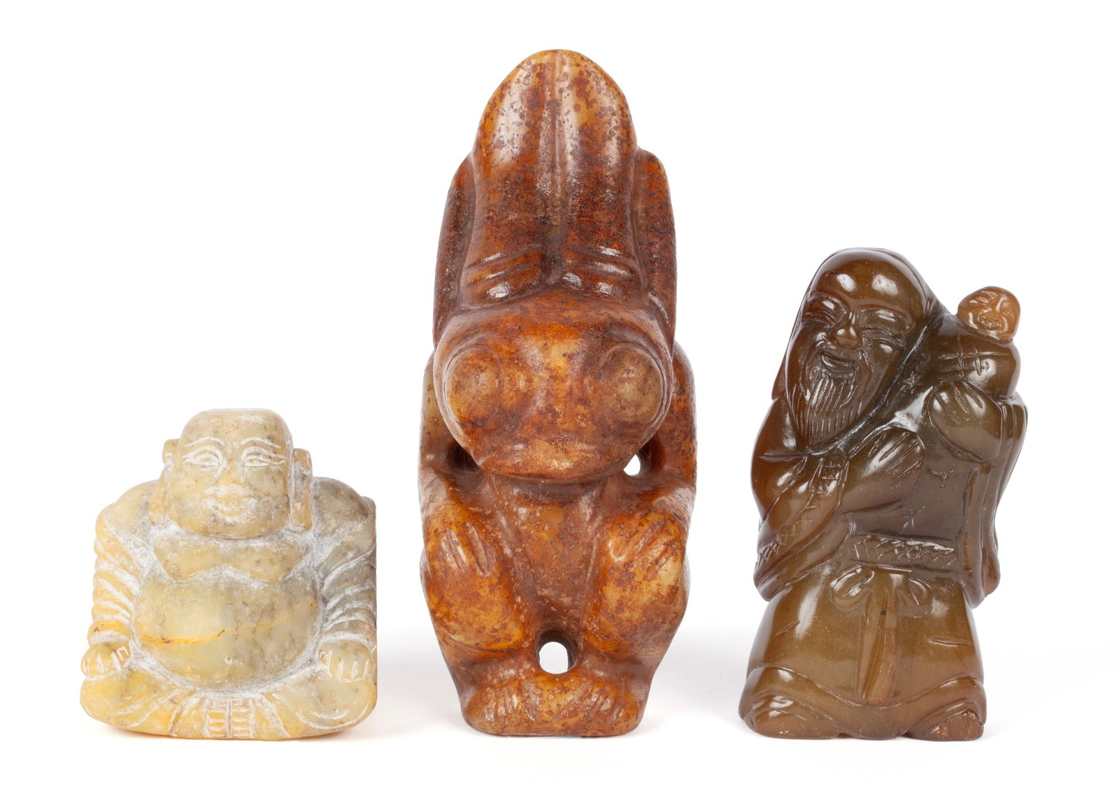 THREE CHINESE STONE CARVINGS (1 of 7)