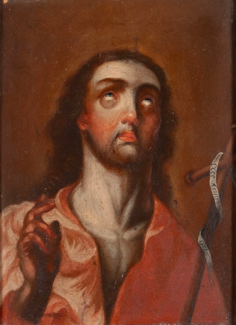 OLD MASTER PAINTING OF CHRIST SHOWN AS SALVATOR MUNDI (1 of 8)
