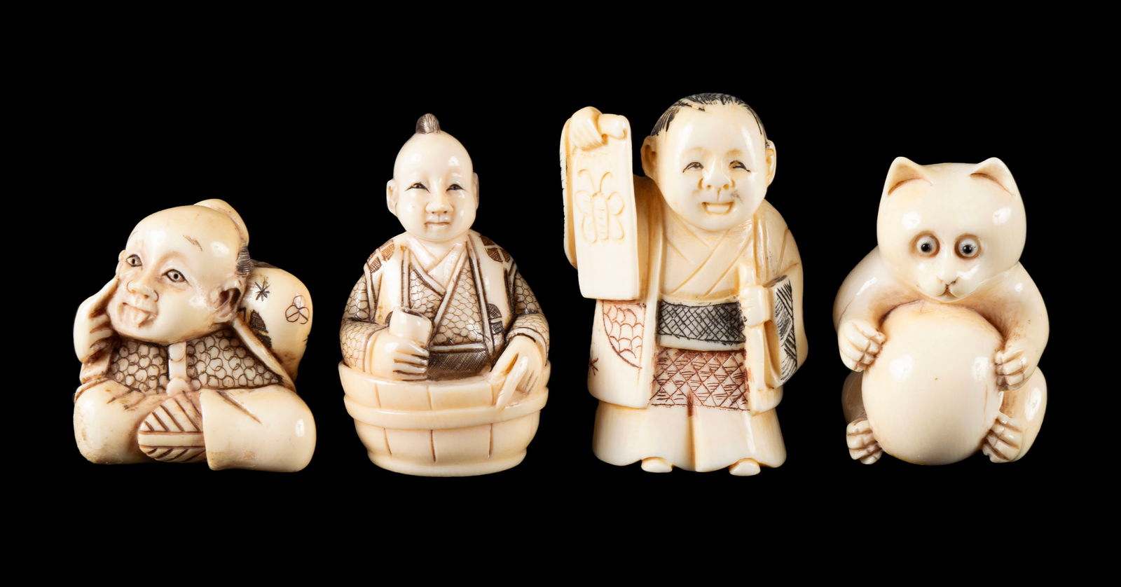 FOUR NETSUKES (1 of 9)