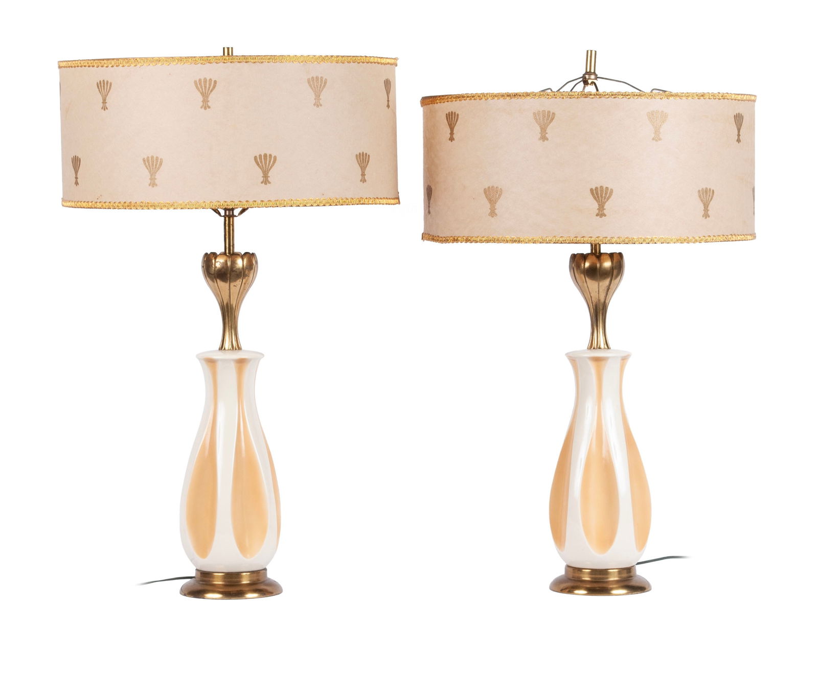 PAIR MCM CERAMIC TABLE LAMPS (1 of 6)