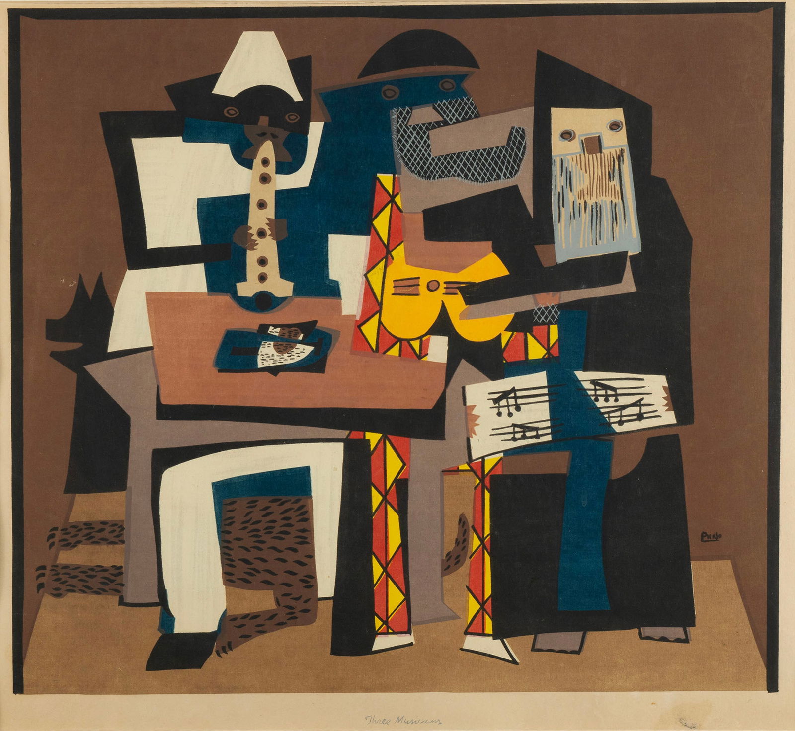 THREE MUSICIANS  AFTER PABLO PICASSO (1 of 8)