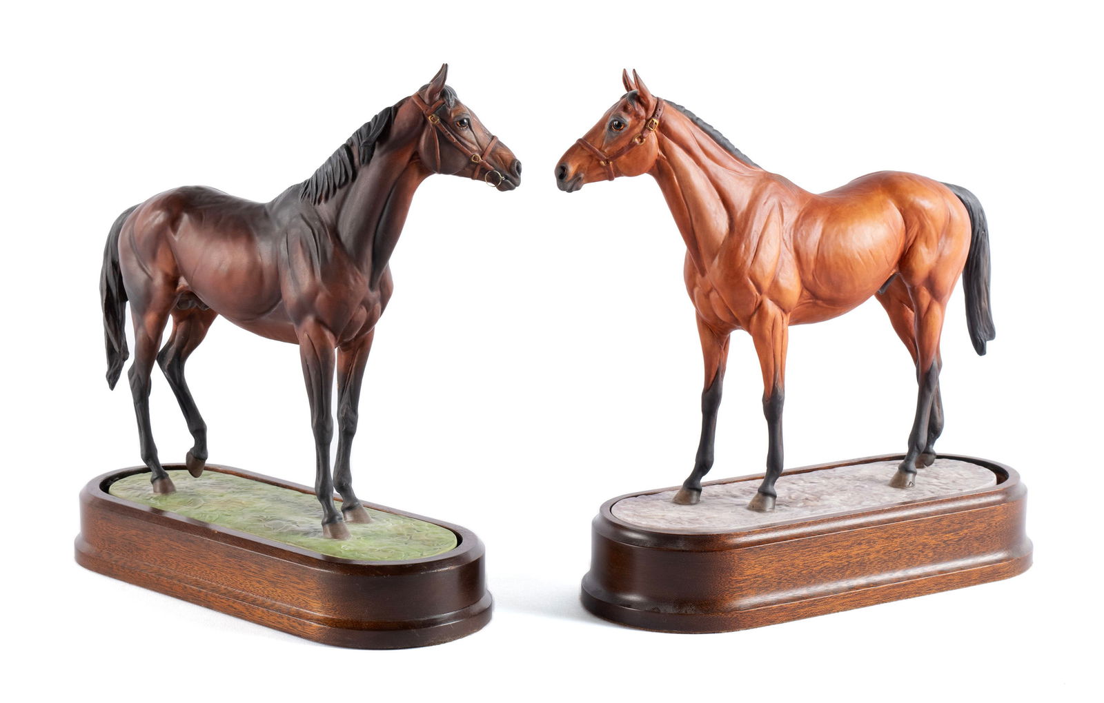 TWO ROYAL WORCESTER PORCELAIN RACEHORSES (1 of 14)