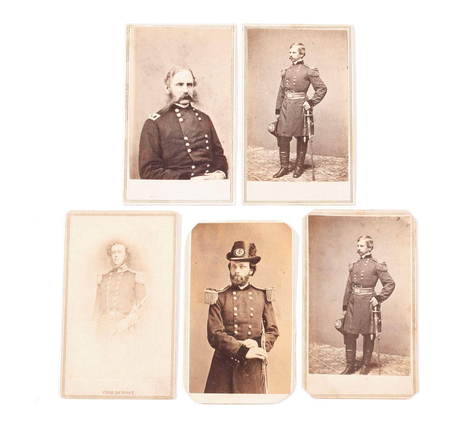 FIVE U.S. MILITARY CARTE DE VISITE (1 of 4)