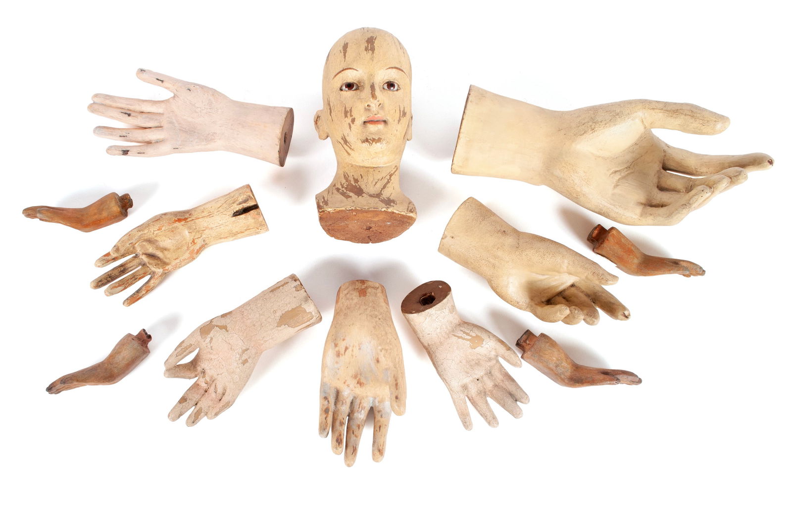 COLLECTION OF SANTOS DOLL PARTS (1 of 3)