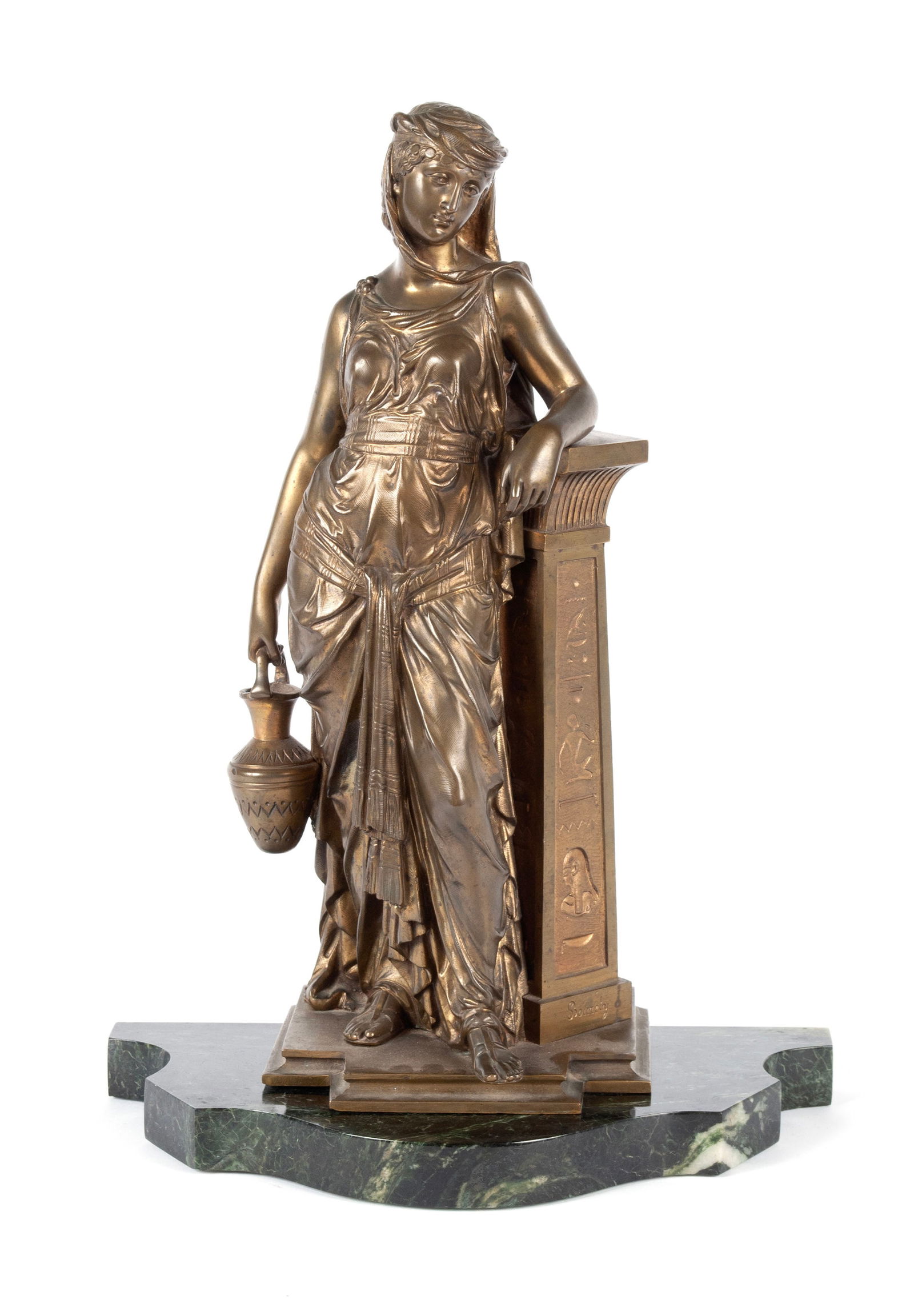 EGYPTIAN REVIVAL BRONZE IN THE MANNER OF EUTROPE BOURET (1833-1907) (1 of 7)
