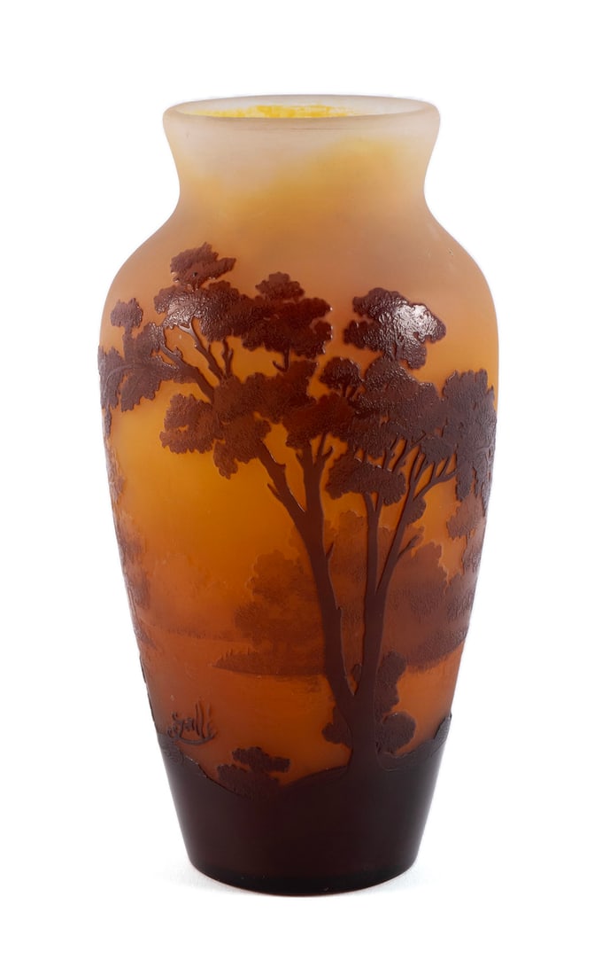 GALLE CAMEO GLASS VASE (1 of 9)