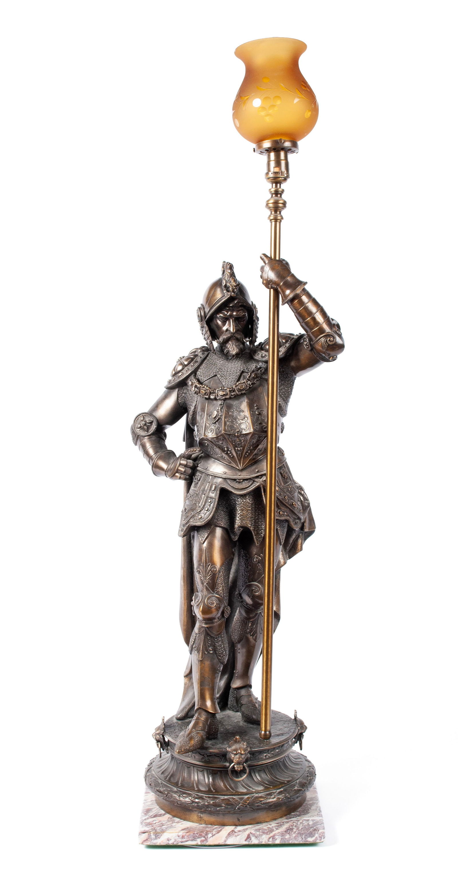 FIGURAL SPELTER LAMP OF A CONQUISTADOR (1 of 10)