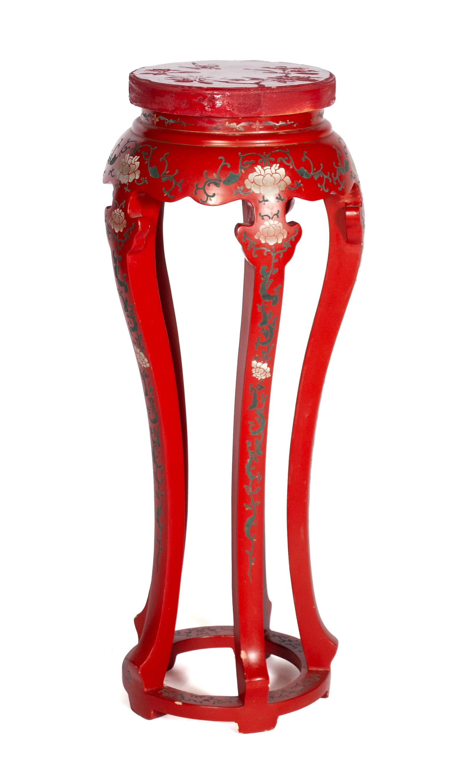 RED LACQUER PLANT STAND (1 of 8)