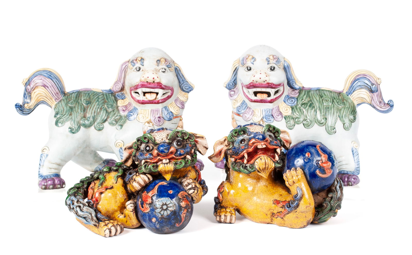 TWO PAIRS OF FOO DOGS (1 of 12)
