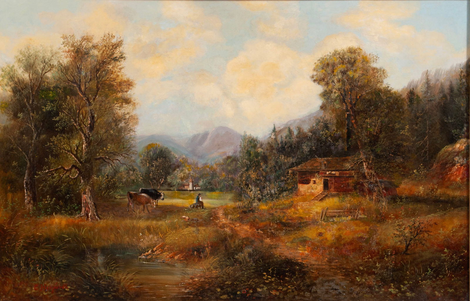 OIL ON CANVAS LANDSCAPE, SIGNED C. HERFORTH (1 of 7)