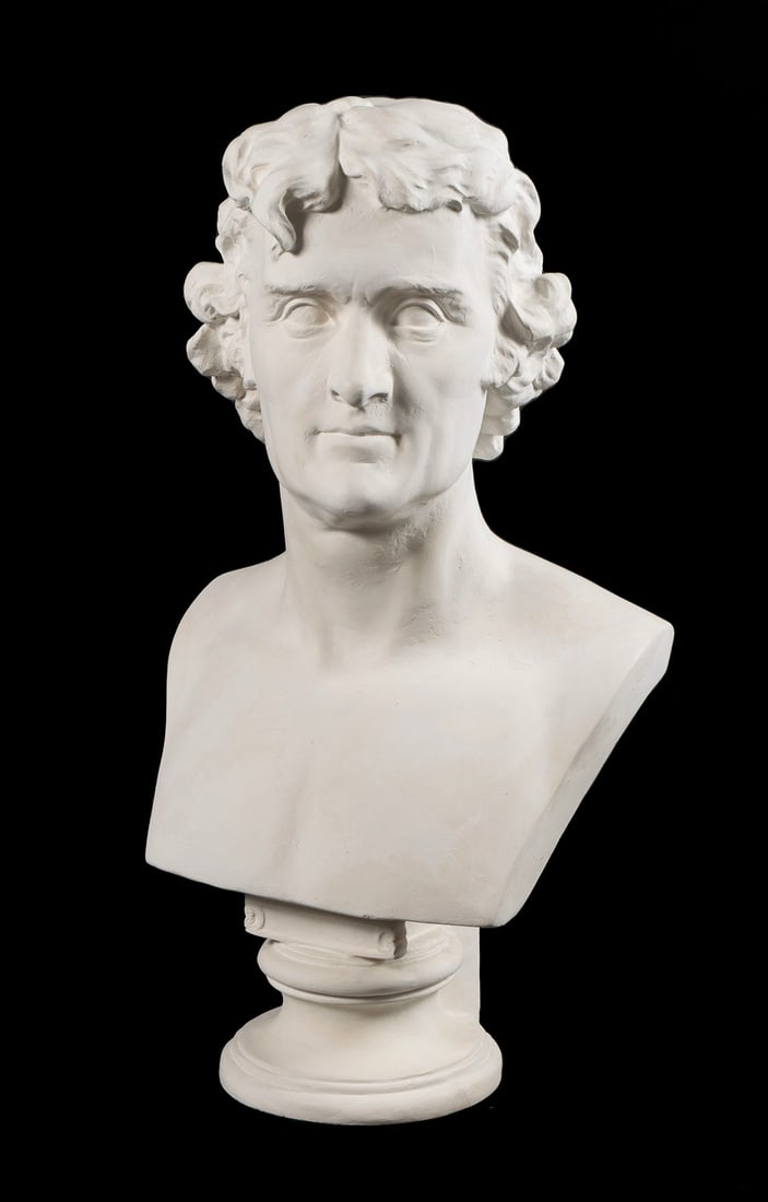 PLASTER BUST OF THOMAS JEFFERSON (1 of 8)