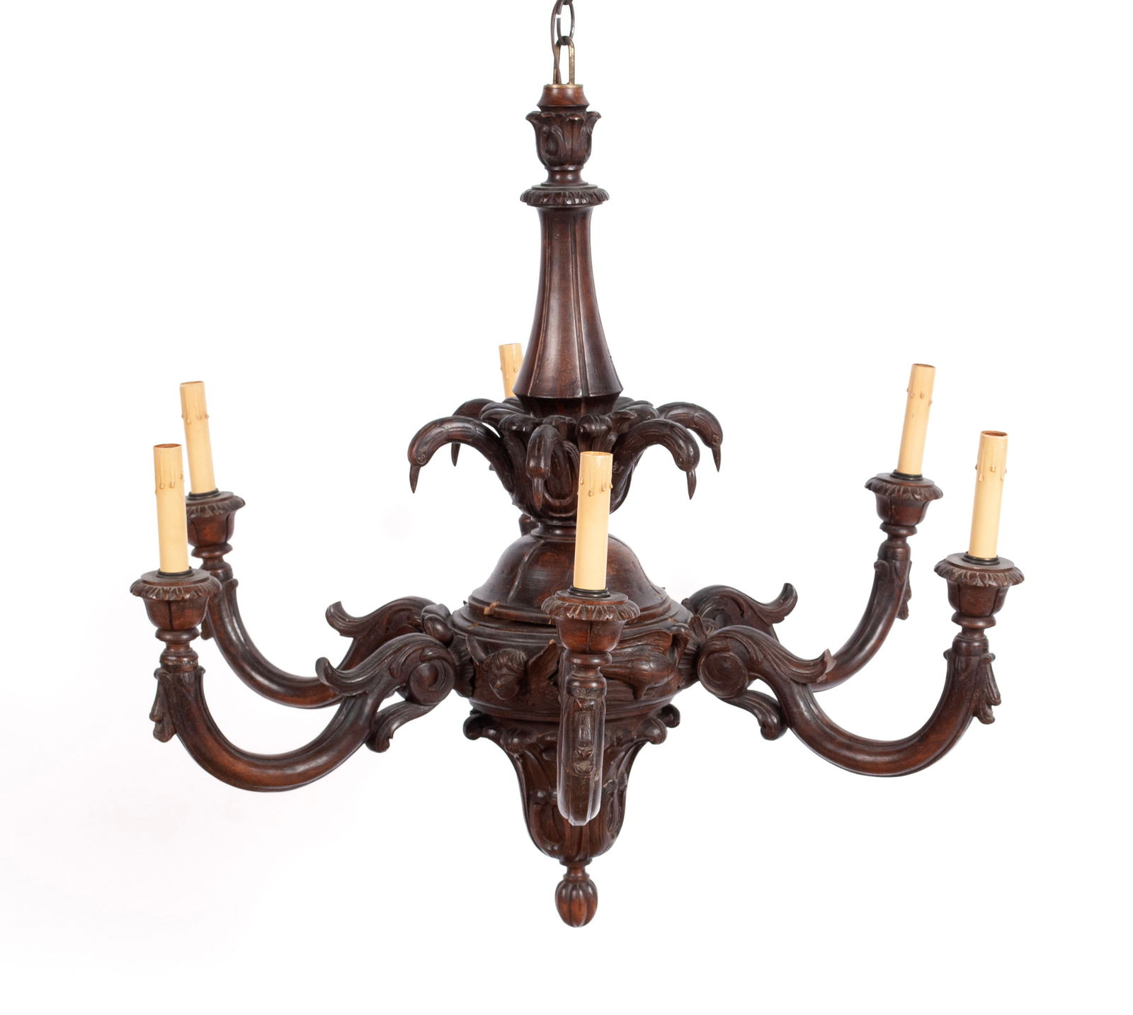 CARVED WOOD CHANDELIER (1 of 8)