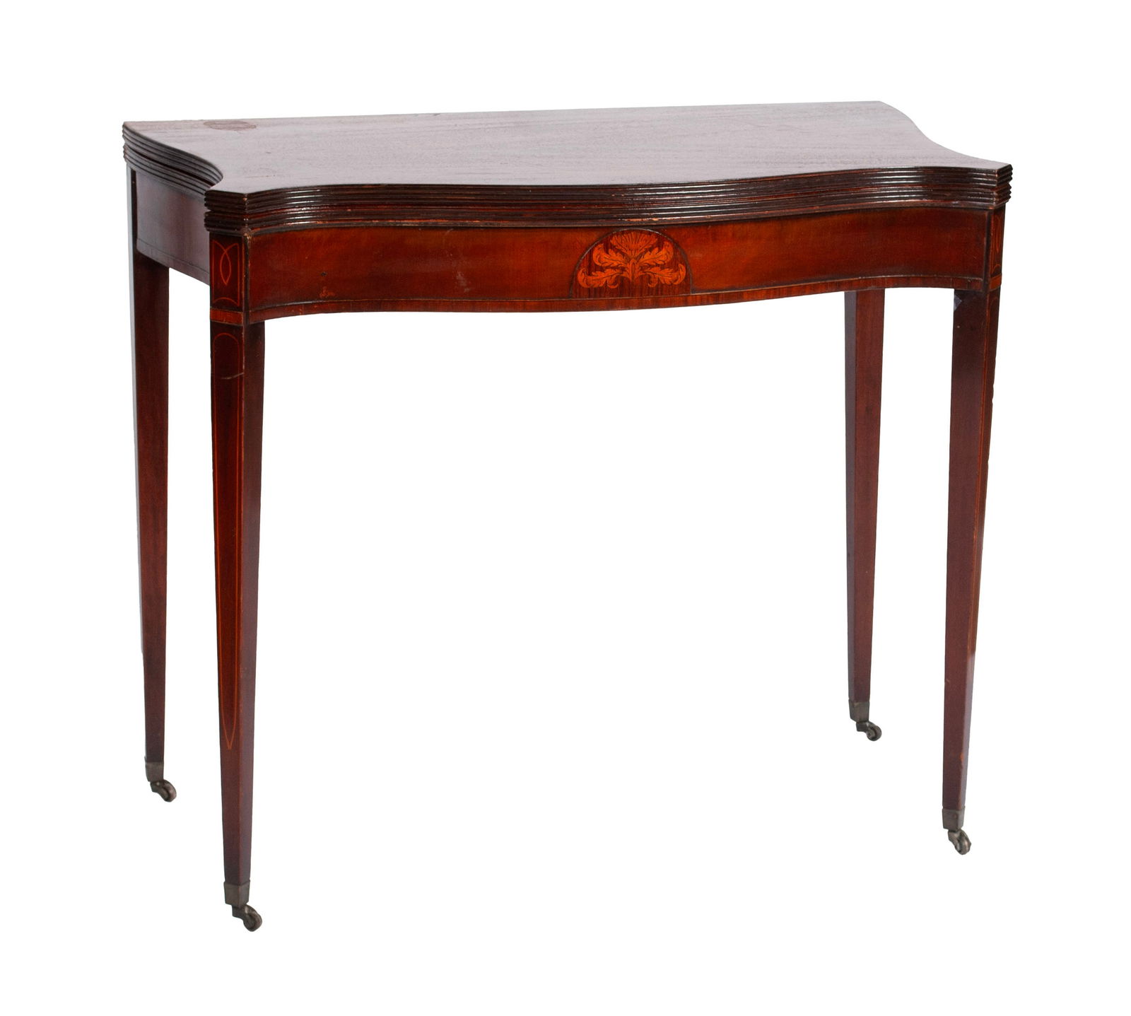MAHOGANY FLIP TOP CONSOLE TABLE (1 of 8)